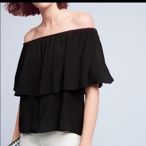 NWT holding horses black off shoulder blouse